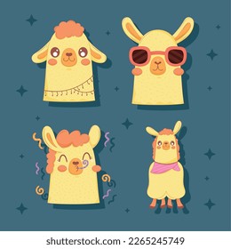 llamas perubian animals group characters