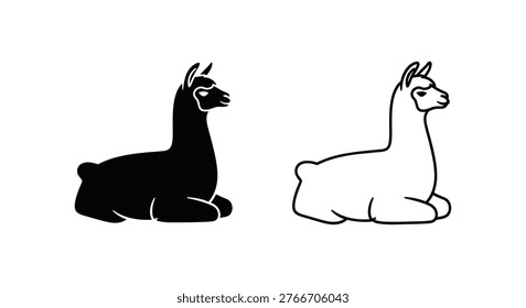 Llamas vs Alpacas: Sitting Camelid Comparison Guide Vector