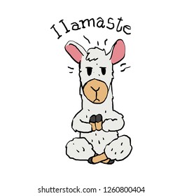 Llamaste - funny llama cartoon