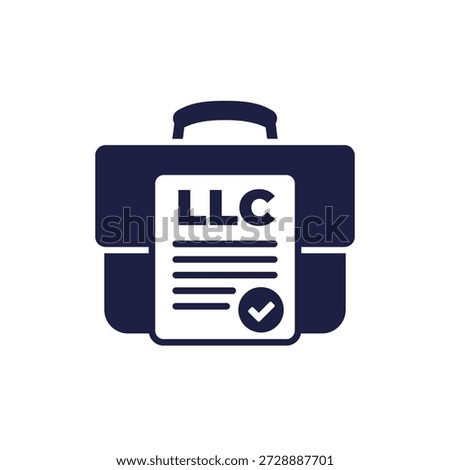 LLC icon with briefcase, Limited Liability Company