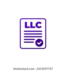 LLC icon, Limited Liability Company vector