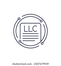 Symbol "LLC", Linienvektor der Gesellschaft mit beschränkter Haftung