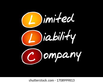 LLC - Limited Liability Company acronym, business concept background