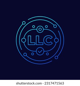 LLC, Limited Liability Company linear icon
