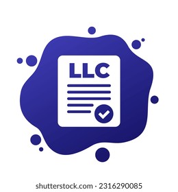 LLC vector icon, Limited Liability Company design