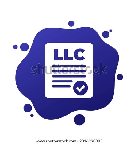 LLC vector icon, Limited Liability Company design