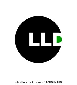 LLD company name initial letters monogram. LLD monogram.