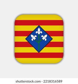 Bandera de Lleida, provincias de España. Ilustración vectorial.