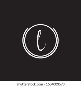 Lletter logo vector design on black color background.L letter logo creative design.L