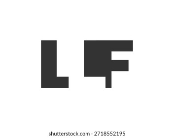 Design do logotipo LLF. Letra inicial L L F estilo de fonte em negrito para start-ups de tecnologia, consultoria, marca corporativa. Nome criativo da empresa, manchetes identidade tipográfica, logotipo moderno. Ilustração vetorial.