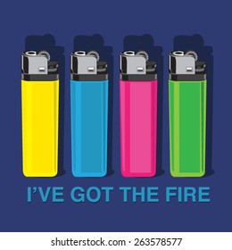 Llghter illustration, typography, t-shirt graphics, vectors