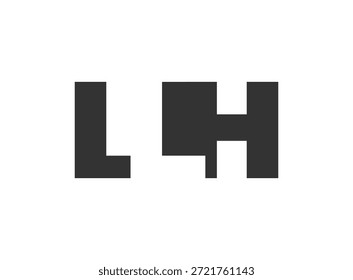 Design do logotipo LLH. Letra inicial L L H estilo de fonte em negrito para start-ups de tecnologia, consultoria, marca corporativa. Nome criativo da empresa, manchetes identidade tipográfica, logotipo moderno. Ilustração vetorial.