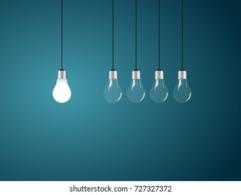 Llightbulb as symbol of idea. Vector illustration.