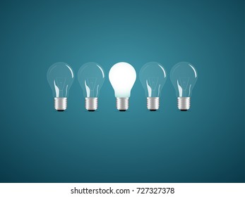 Llightbulb as symbol of idea. Vector illustration.