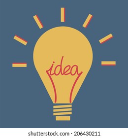 Llight-bulb, vector, flat icon (from set Back to school)