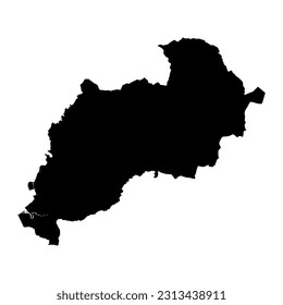 Lliw Valley map, district of Wales. Vector illustration.