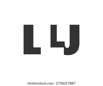 Diseño del logotipo de LLJ. Letra inicial L L J estilo de letra en negrita para startups tecnológicas, consultoría, marca corporativa. Nombre creativo de la empresa, titulares de la tipografía, identidad, logotipo de moda. Ilustración vectorial.