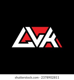 Logo-Design des Dreiecks LLK mit dreieckiger Form. LLK Dreieck Logo Design Monogramm. LLK Dreieck Vektor Logo Vorlage mit roter Farbe. LLK dreieckiges Logo Einfach, elegant und luxuriös.