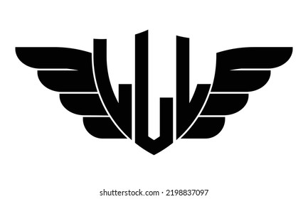 LLL alas de tres letras diseño de logotipo icónico plantilla vectorial, monograma, abstracto, marca de palabras, marca de letras, negocios, tipografía, plano, minimalista, marca, logotipo de letras iniciales, símbolo, geométrico, aislado