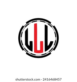 Diseño del logotipo de la letra del triángulo LLL con forma de triángulo. Monograma de diseño del logotipo del triángulo LLL. Plantilla de logotipo vectorial de triángulo LLL con color rojo. Logotipo triangular LLL Diseño sencillo, elegante y lujoso.