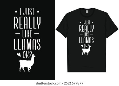 Lllama drama llama cool llama llamas animal typography graphics tshirt design