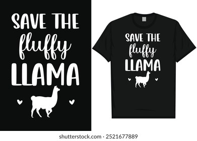 Lllama drama llama cool llama llamas animal typography graphics tshirt design