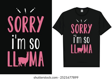 Lllama drama llama cool llama llamas animal typography graphics tshirt design