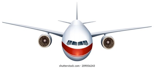 lllustration of an airplane on a white background