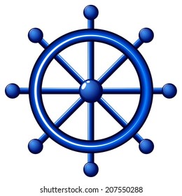 lllustration of a beach navigation on a white background