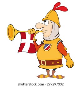 lllustration of a cartoon knight 