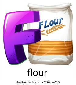 lllustration of a letter F on a white background