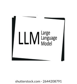 LLM ou modelo de linguagem grande com redes neurais ícone de vetor de arte de linha para aplicativos e sites