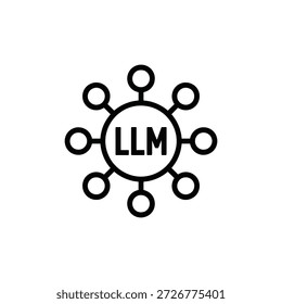llm logo with connected circles high quality professional