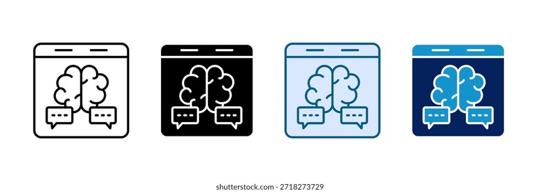 Llm Prompting Icon Set Multiple Style Collection