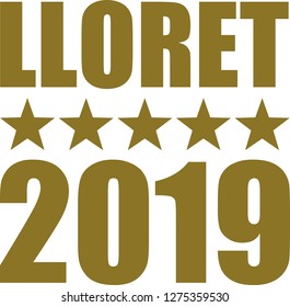 Lloret 2019 with golden stars