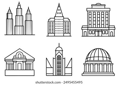 Lloyds Building line art illustration ideal for contemporary art enthusiasts