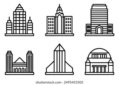 Lloyds Building line art illustration featuring unique external piping and design