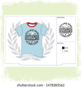 llustration about life design slogan, t-shirt graphics, typography