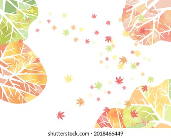 llustration of aI maple tree with autumn leaves
