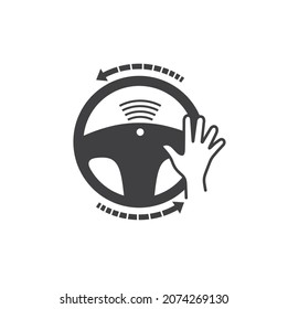 llustration of autopilot, transportation technology, vector art.