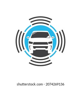 llustration of autopilot, transportation technology, vector art.