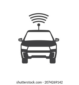 llustration of autopilot, transportation technology, vector art.