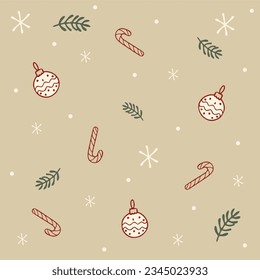llustration of Christmas pattern,seamless Christmas pattern.