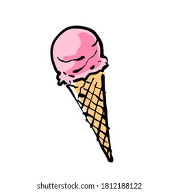 llustration of colorful ice cream