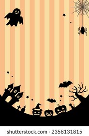 llustration for decorating a Halloween event. Illustrations of ghosts and jack-o'-lanterns will make your event cute and exciting.