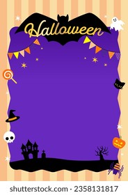 llustration for decorating a Halloween event. Illustrations of ghosts and jack-o'-lanterns will make your event cute and exciting.