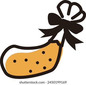 llustration of delicious Christmas chicken