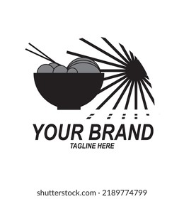 llustration design Vector Icon street food logo. Suitable for any business related to fast food restaurants, Korean food, Japanese food, ramen, noodles or other businesses with a white background.