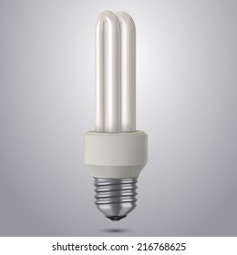 llustration of an energy saving compact fluorescent lightbulb