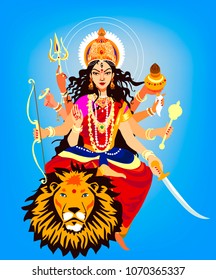 llustration of Goddess Durga